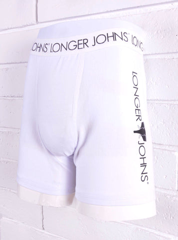 White boxer brief with white waistband