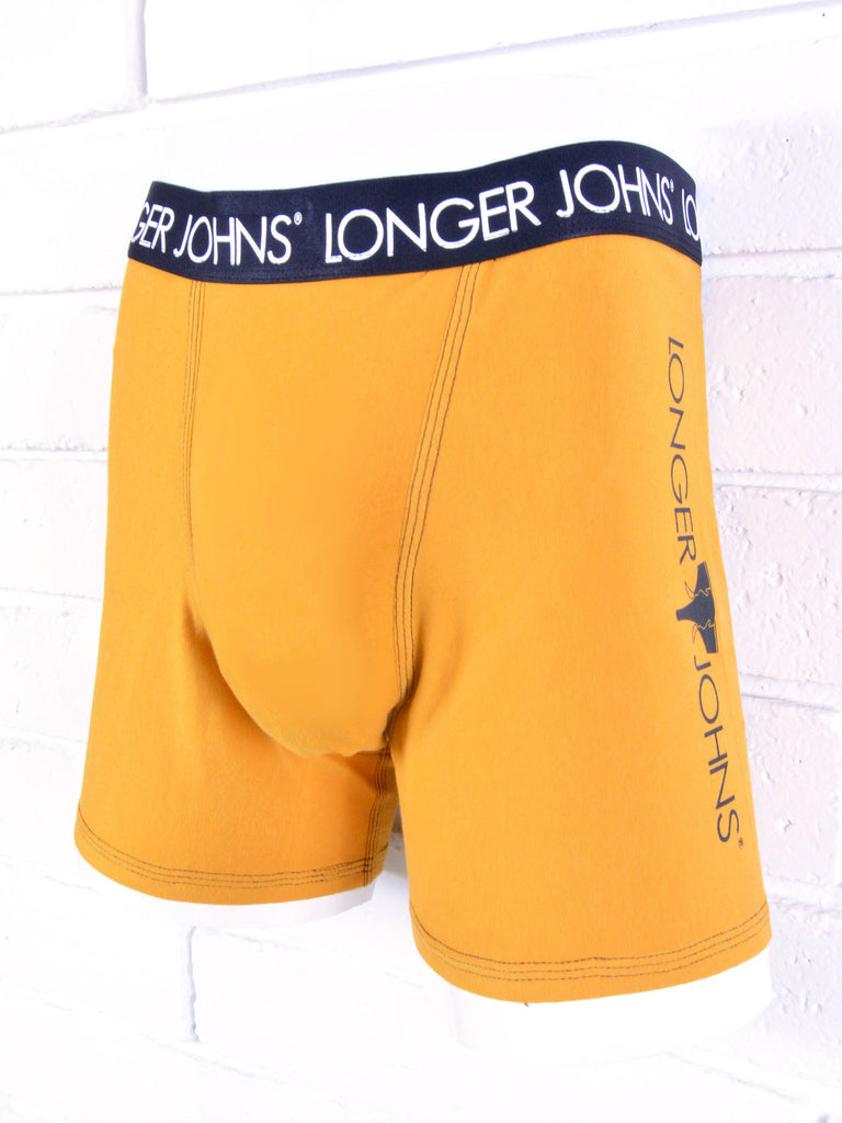 Mustard boxer brief with black waistband