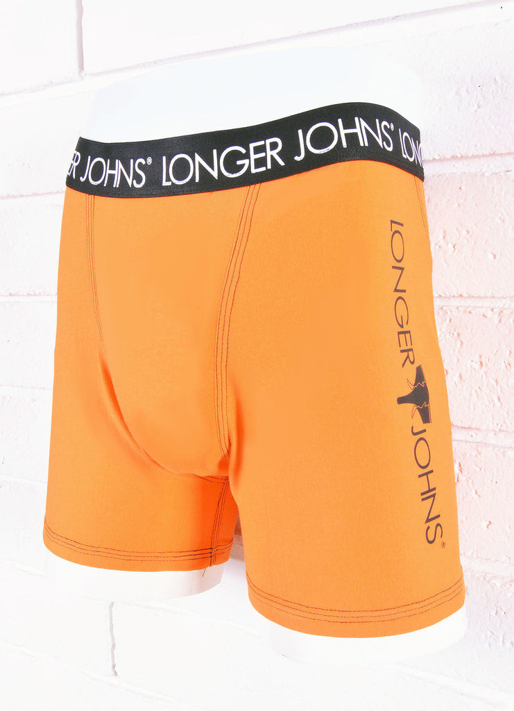 Orange boxer brief with black waistband