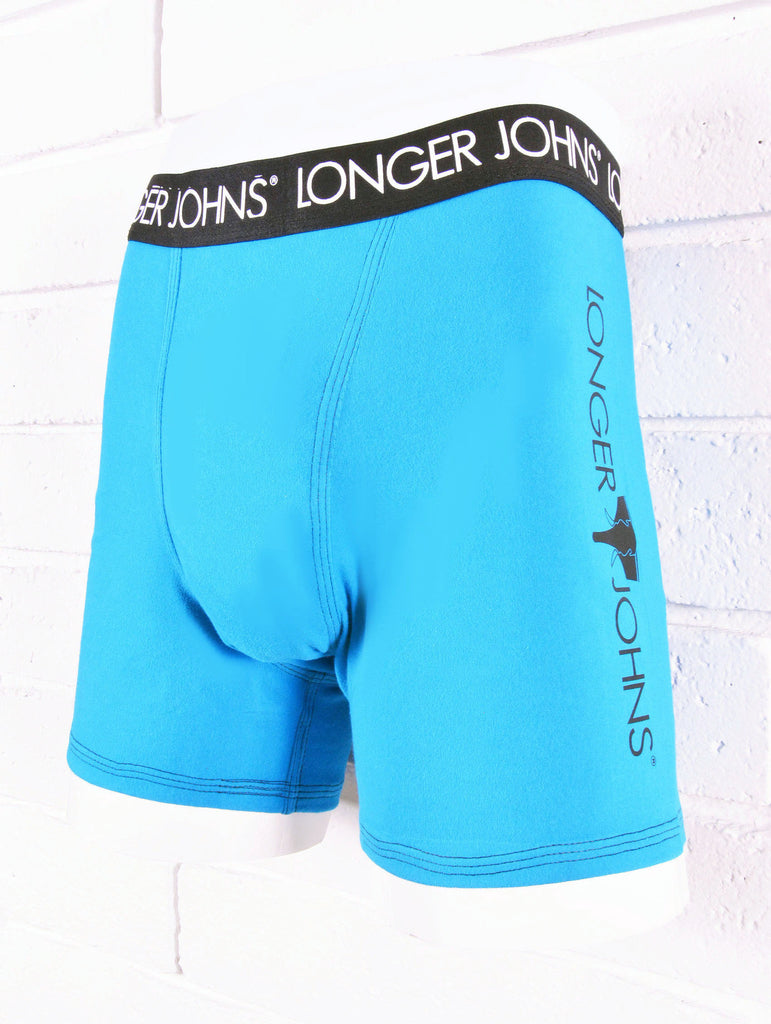 Light blue boxer brief with black waistband