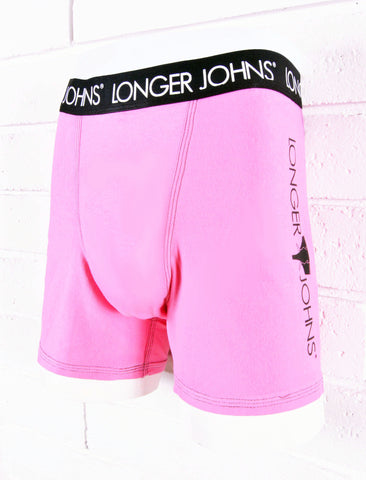 Pink boxer brief with black waistband