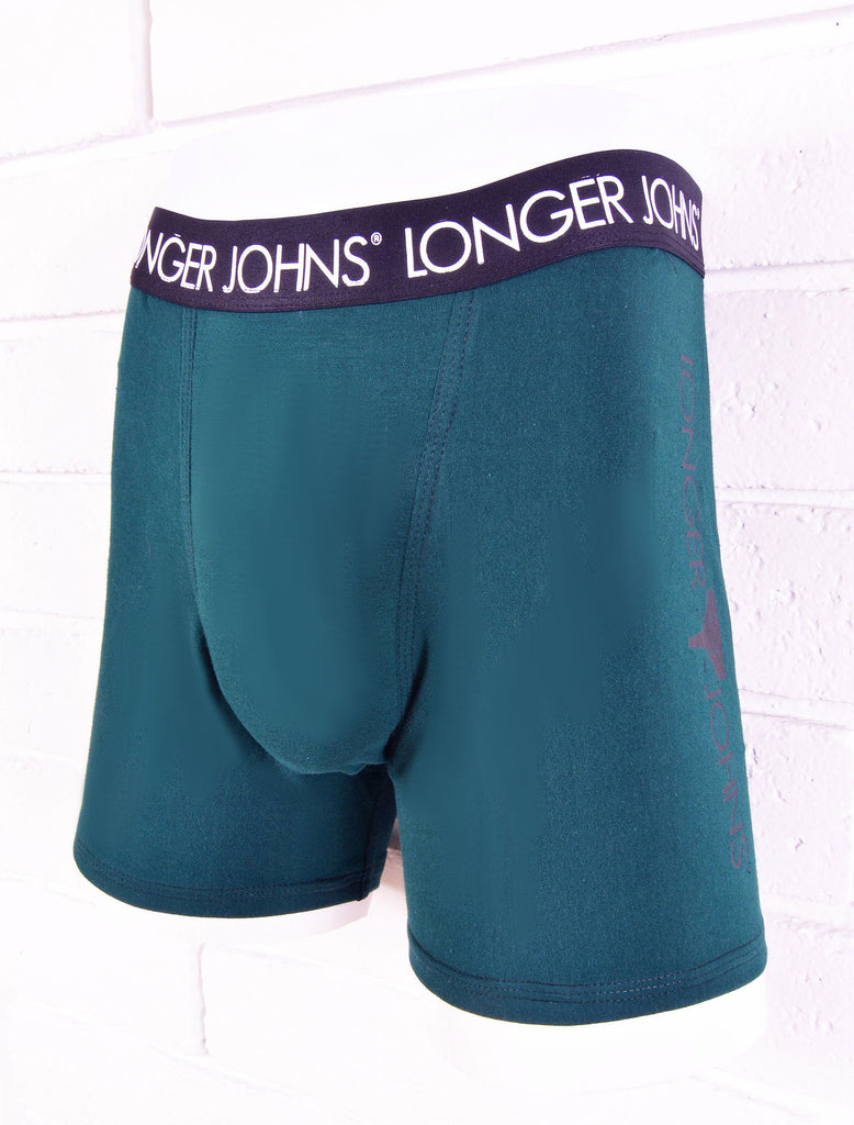 Forest green boxer brief with black waistband