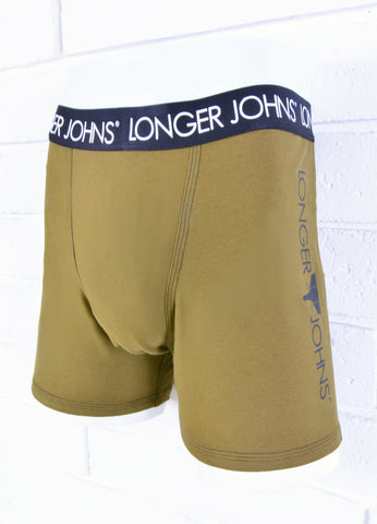 Olive boxer brief with black waistband