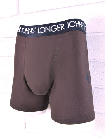 Brown boxer brief with black waistband