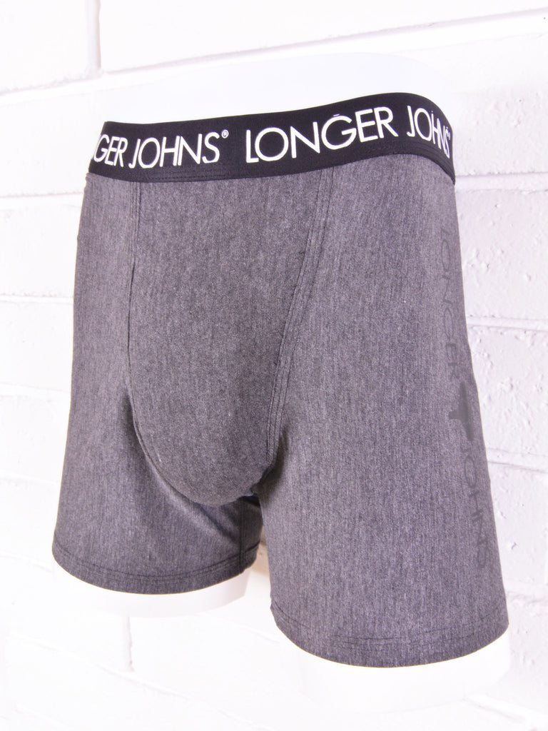 Grey boxer brief with black waistband