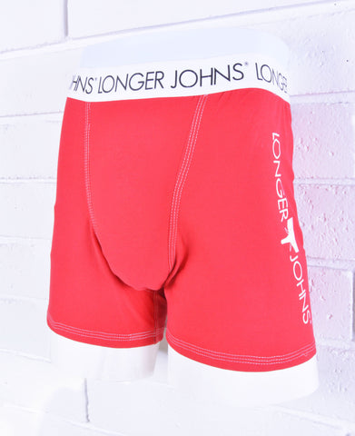 Red boxer brief with white waistband