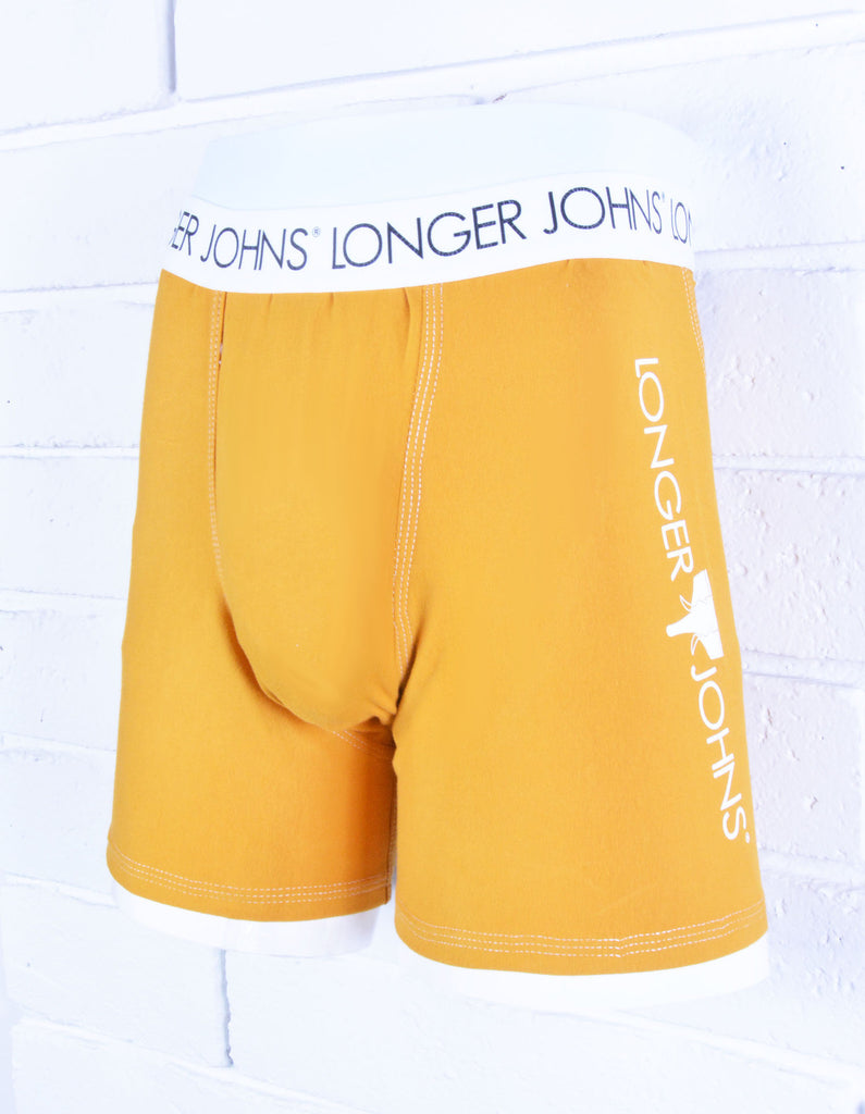 Mustard boxer brief with white waistband