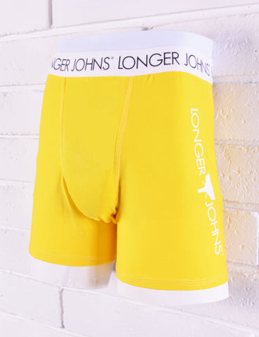 Yellow boxer brief with white waistband